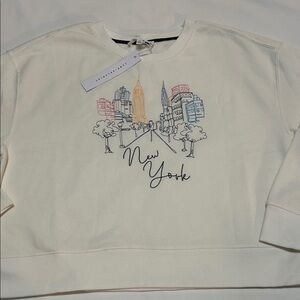 Jane+Delancey Embroidered New York Graphic Sweatshirt S NWT